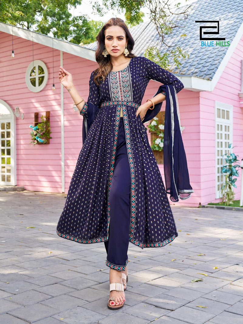 Blue Hills Fashion Reel Vol 1 Rayon Embroidery Printed Kurti Collection