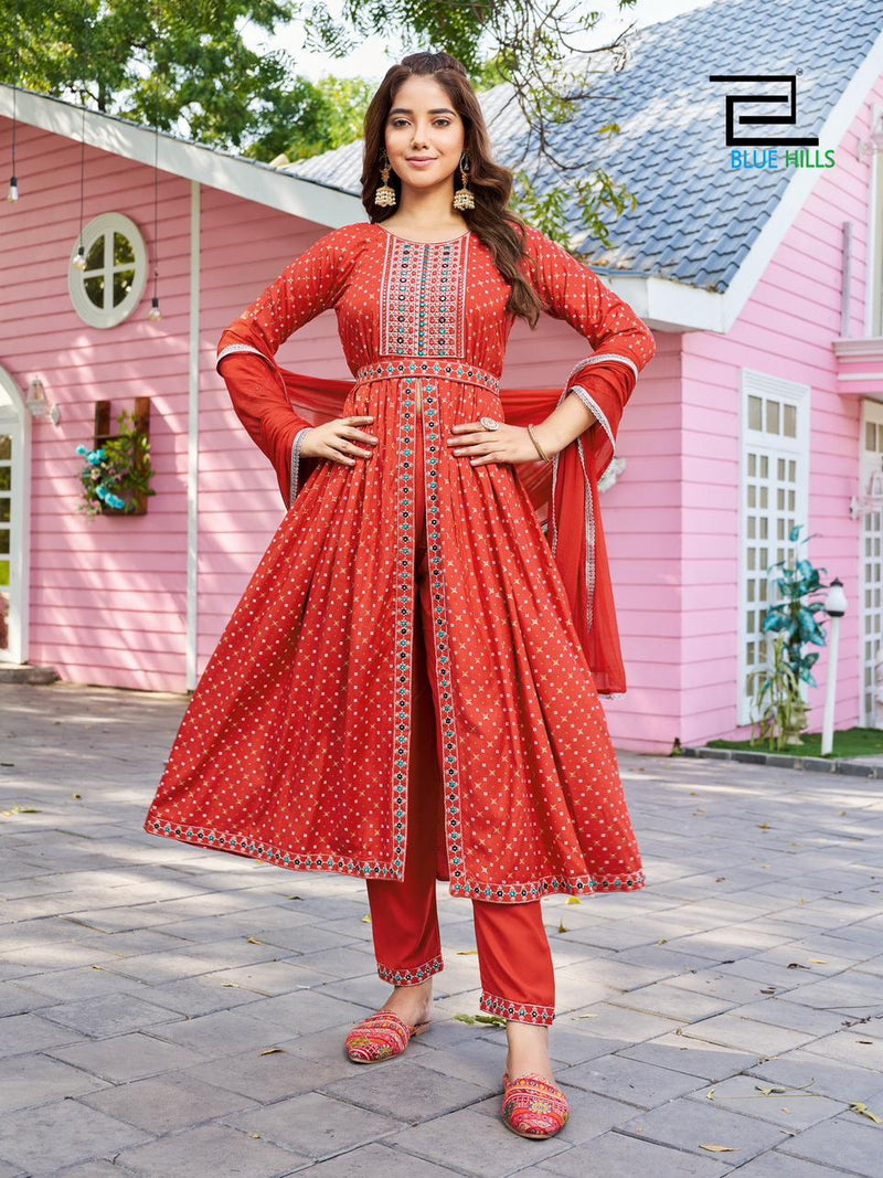 Blue Hills Fashion Reel Vol 1 Rayon Embroidery Printed Kurti Collection