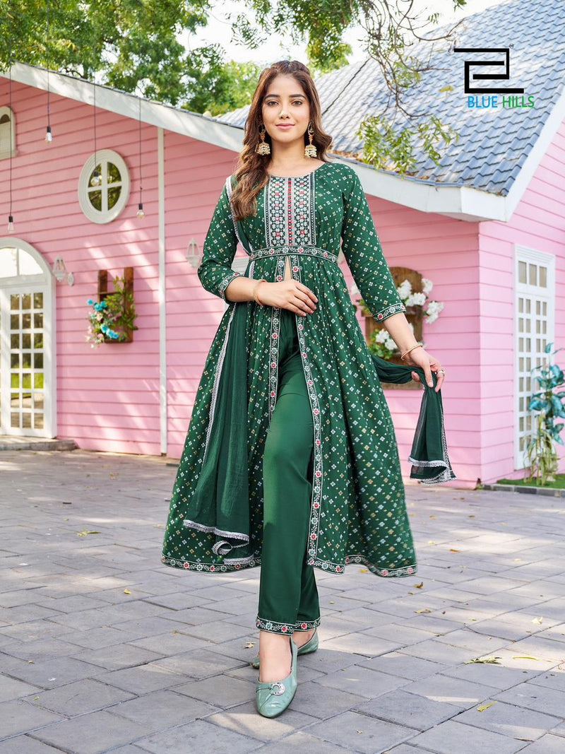 Blue Hills Fashion Reel Vol 1 Rayon Embroidery Printed Kurti Collection