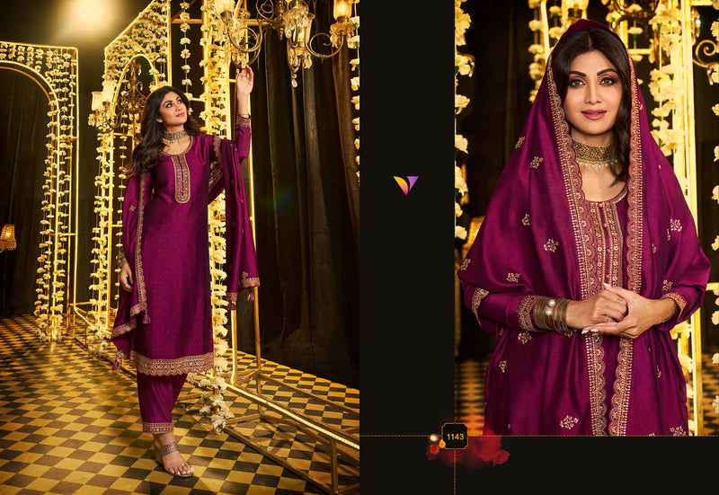 Vatsam Festive Collection Jacquard With Embroidery Designer Suit Collection