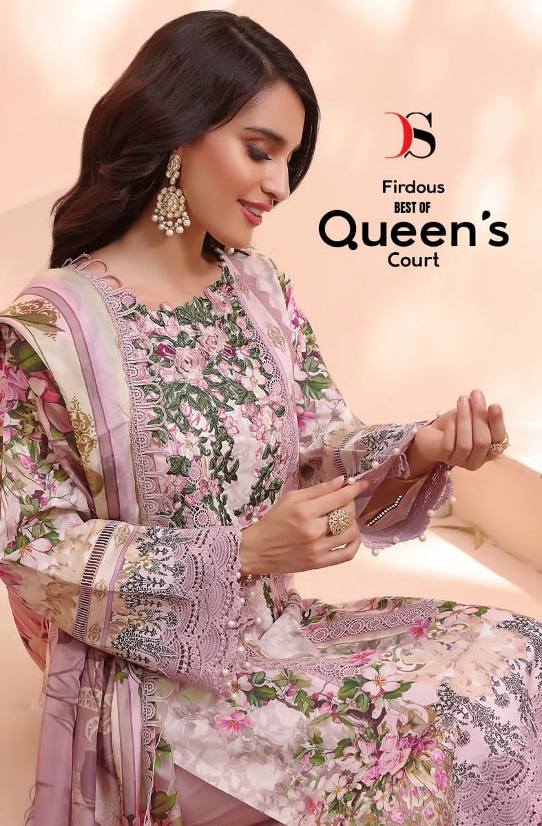 Deepsy Suits Firdous Best Of Queens Court Cotton With Fancy Embroidery Salwar Kameez