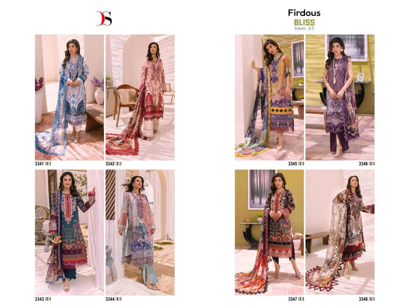 Deepsy Suits Firdous Bliss Lawn 23 Cotton Print With Fancy Embroidery Designer Salwar Kameez