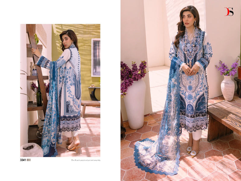Deepsy Suits Firdous Bliss Lawn 23 Cotton Print With Fancy Embroidery Designer Salwar Kameez