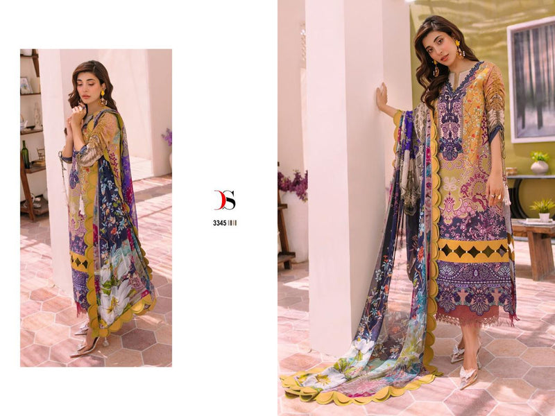 Deepsy Suits Firdous Bliss Lawn 23 Cotton Print With Fancy Embroidery Designer Salwar Kameez