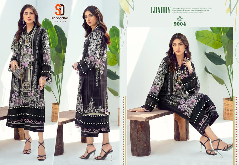 Sharaddha Designer Firdous Vol 9 Lawn Cotton Printed With Fancy Embroidery Patch Work Suits