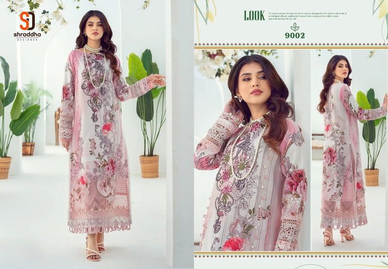 Sharaddha Designer Firdous Vol 9 Lawn Cotton Printed With Fancy Embroidery Patch Work Suits