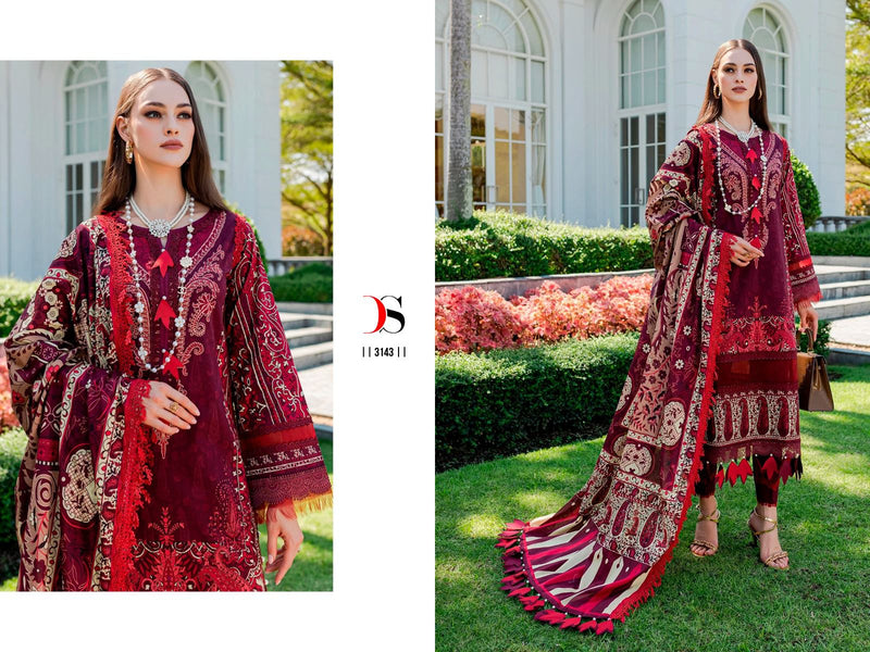 Deepsy Suits Firouds Queens Court Vol 4 Cotton Embroidery Designer Salwar Kameez