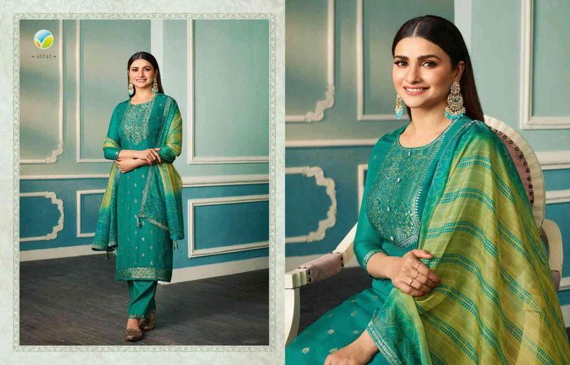 Vinay Fashion Tumbaa Fiza Organza Jacquard Designer Ready Made Suits