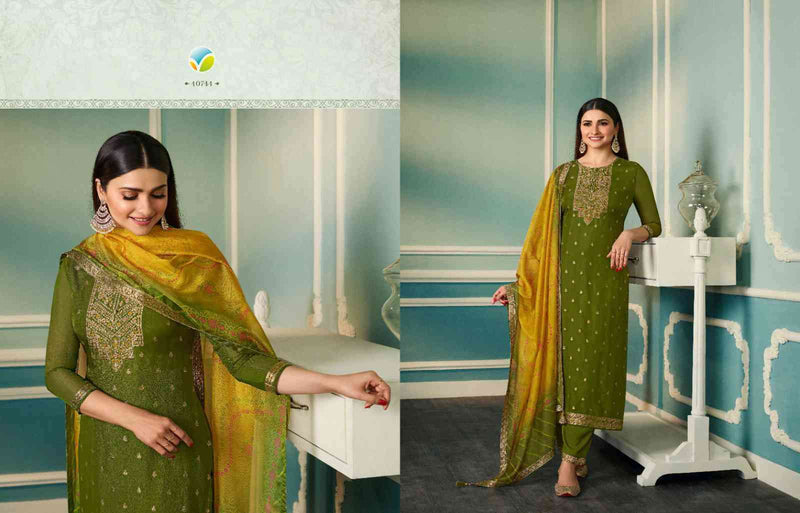 Vinay Fashion Tumbaa Fiza Organza Jacquard Designer Ready Made Suits