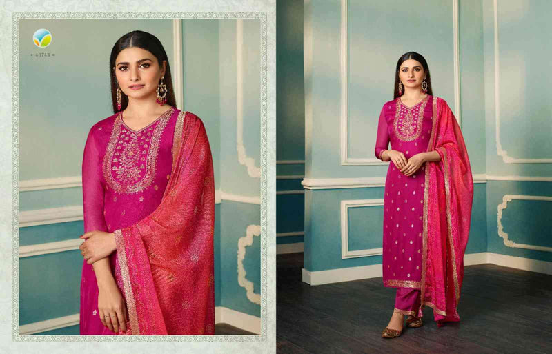 Vinay Fashion Tumbaa Fiza Organza Jacquard Designer Ready Made Suits