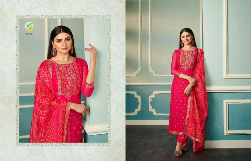 Vinay Fashion Tumbaa Fiza Organza Jacquard Designer Ready Made Suits