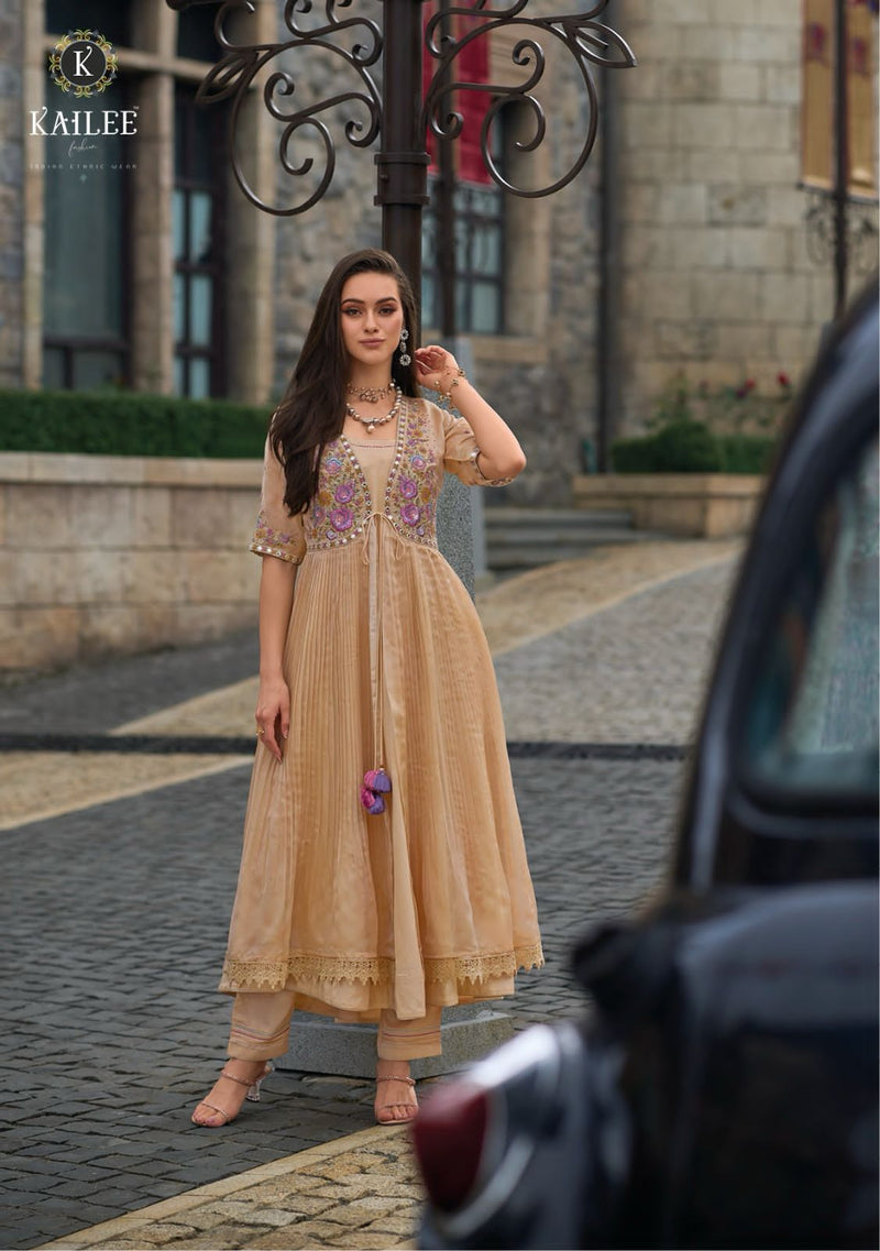Kailee Fashion Floral Viscose Designer Fancy Kurti With Koti Collection