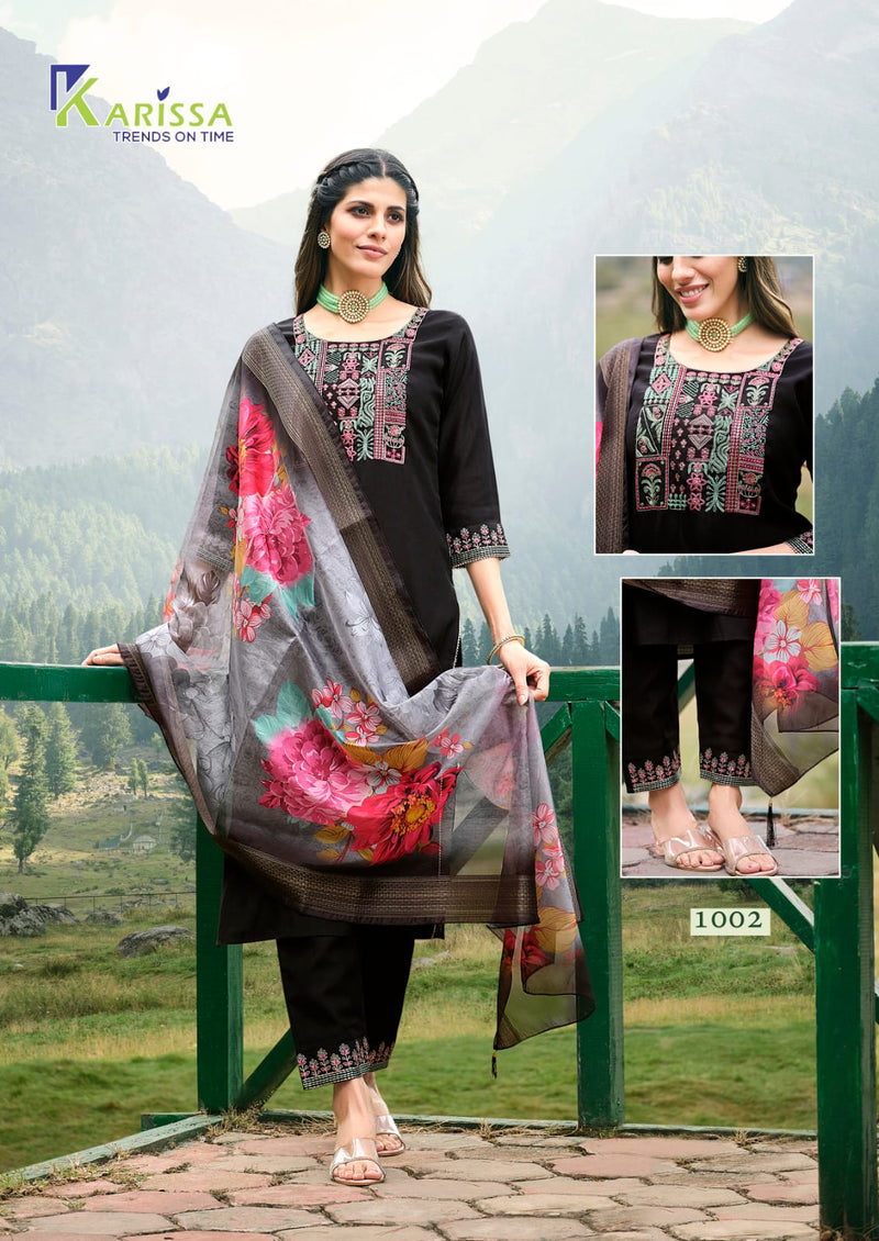 Karissa Florence Viscose Roman Silk Fancy Straight Designer Kurti Collection