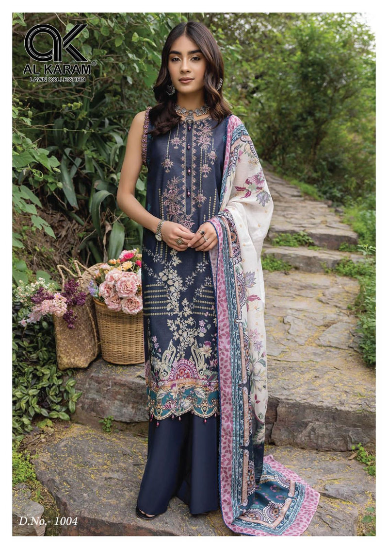 Al Karam Florence Cambric Cotton With Printed Salwar Kameez Collection