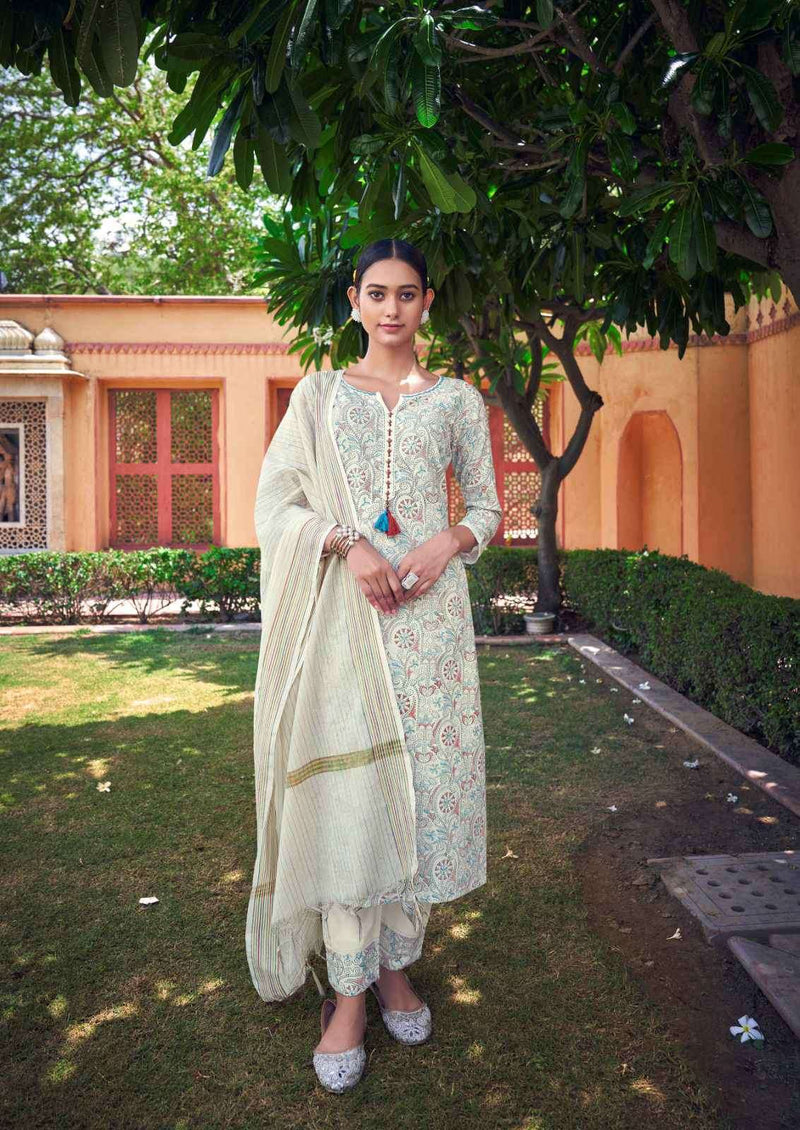 Vitara Fashion Florian Cotton Foil Printed Kurti With Pant