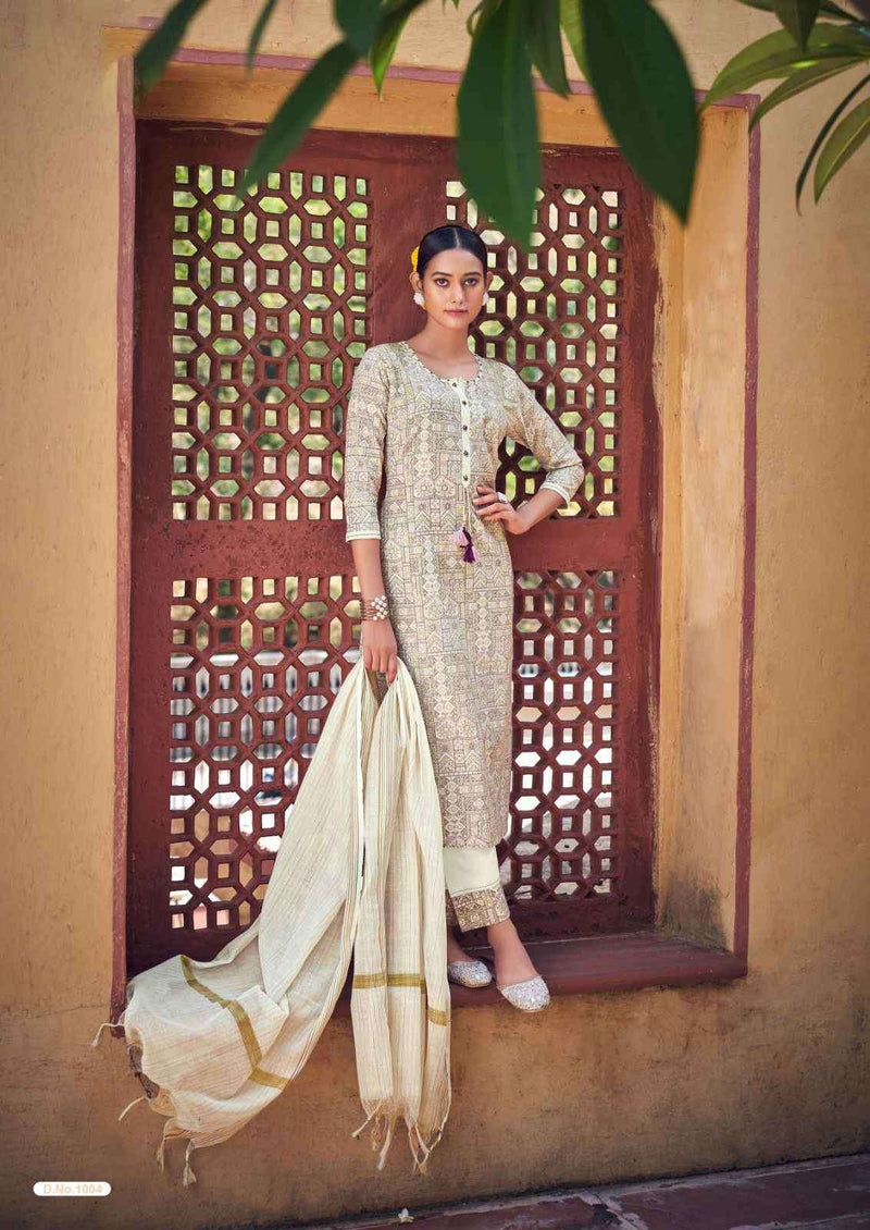Vitara Fashion Florian Cotton Foil Printed Kurti With Pant