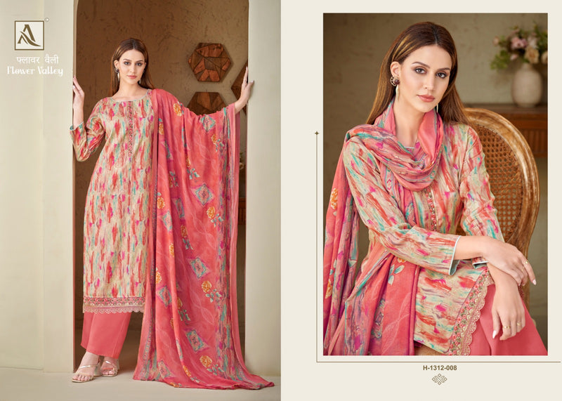 Alok Suits Flower Valley Viscose Print With Fancy Neck Salwar Suits