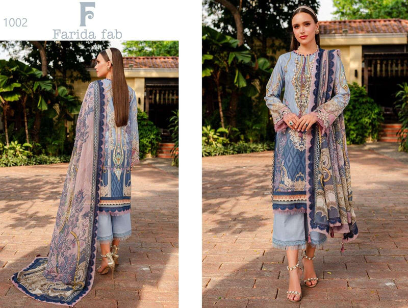 Farida Fab Gulmohar  Cotton Digital Prints With Exclusive Design Salwar Kameez