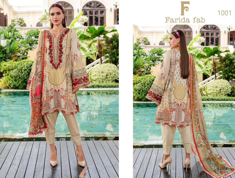 Farida Fab Gulmohar  Cotton Digital Prints With Exclusive Design Salwar Kameez