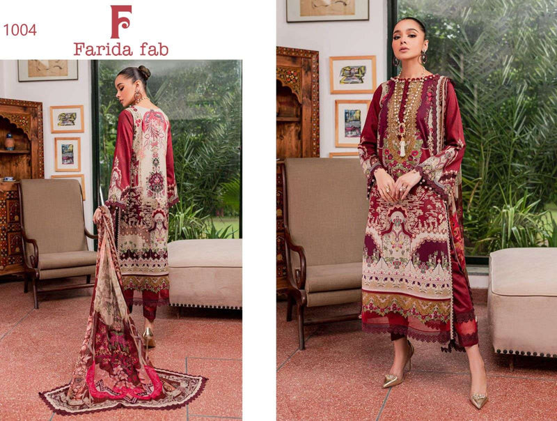 Farida Fab Gulmohar  Cotton Digital Prints With Exclusive Design Salwar Kameez