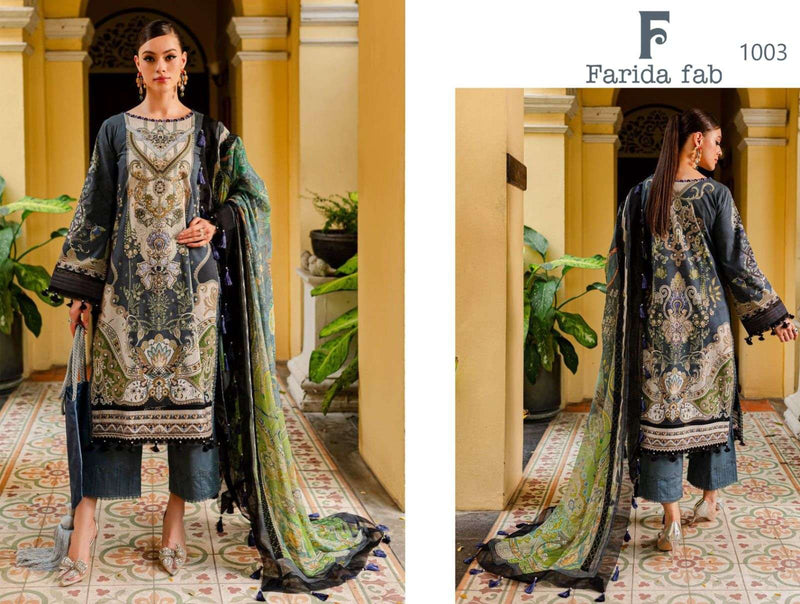 Farida Fab Gulmohar  Cotton Digital Prints With Exclusive Design Salwar Kameez