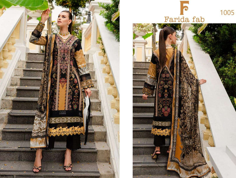 Farida Fab Gulmohar  Cotton Digital Prints With Exclusive Design Salwar Kameez