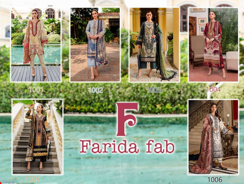 Farida Fab Gulmohar  Cotton Digital Prints With Exclusive Design Salwar Kameez