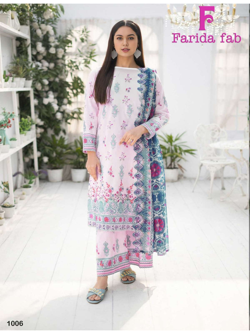 Farida Fab Spriing Summer  Cotton Digital Prints With Exclusive Design Salwar Suit