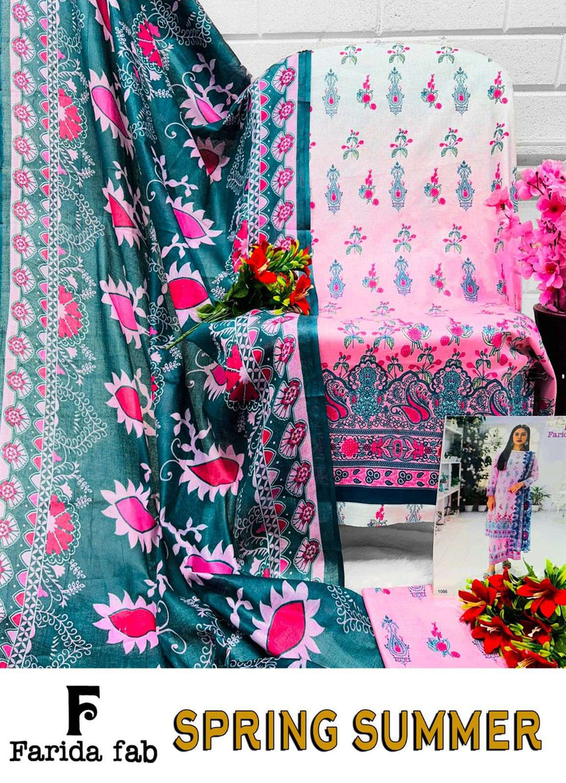 Farida Fab Spriing Summer  Cotton Digital Prints With Exclusive Design Salwar Suit