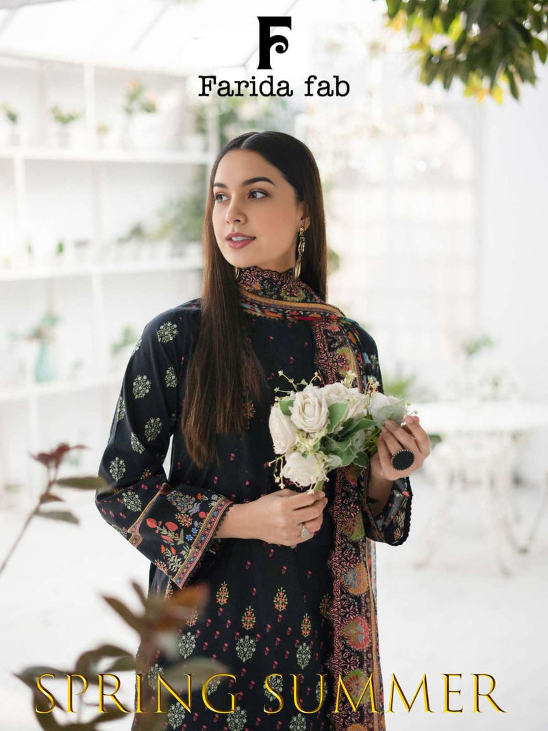 Farida Fab Spriing Summer  Cotton Digital Prints With Exclusive Design Salwar Suit