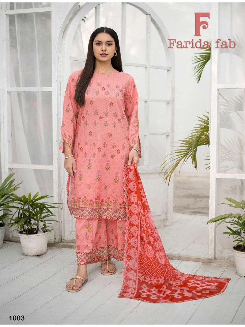 Farida Fab Spriing Summer  Cotton Digital Prints With Exclusive Design Salwar Suit