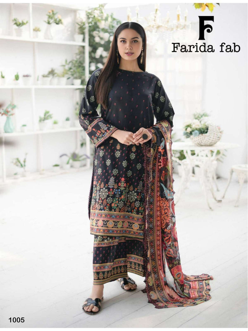 Farida Fab Spriing Summer  Cotton Digital Prints With Exclusive Design Salwar Suit