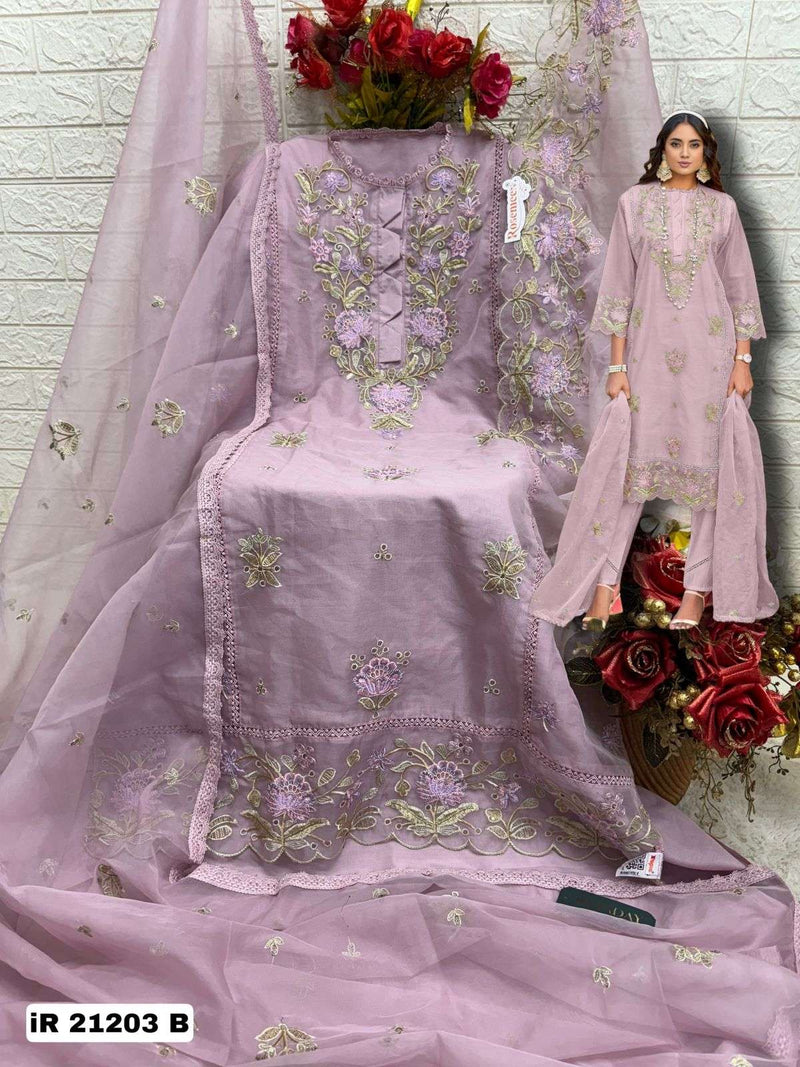 Fepic Iraaday IR 21023 Organza Embroidered  Heavy Handwork Pakistani Suit