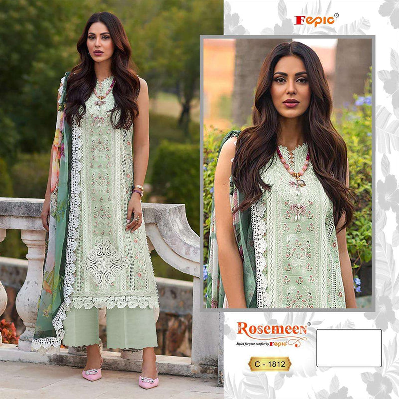 Fepic Rosemeen C 1812 Cotton Embroidered Digital Party Wear Salwar Suit