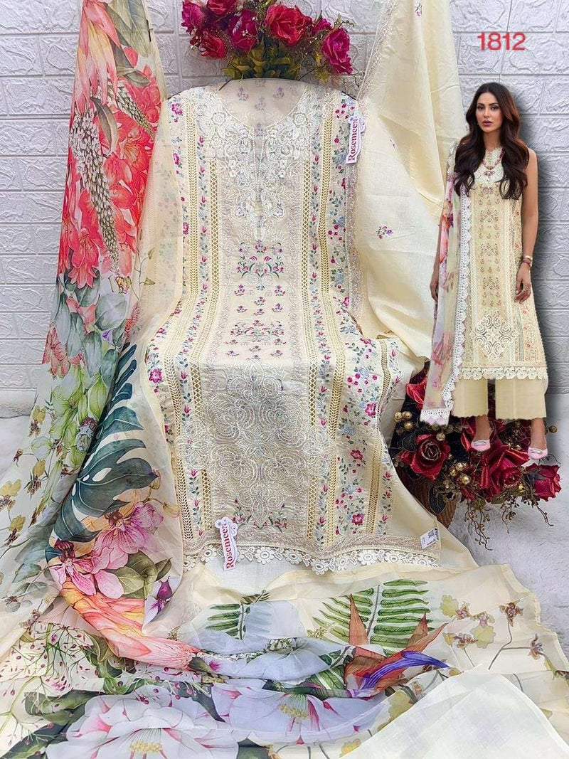 Fepic Rosemeen C 1812 Cotton Embroidered Digital Party Wear Salwar Suit
