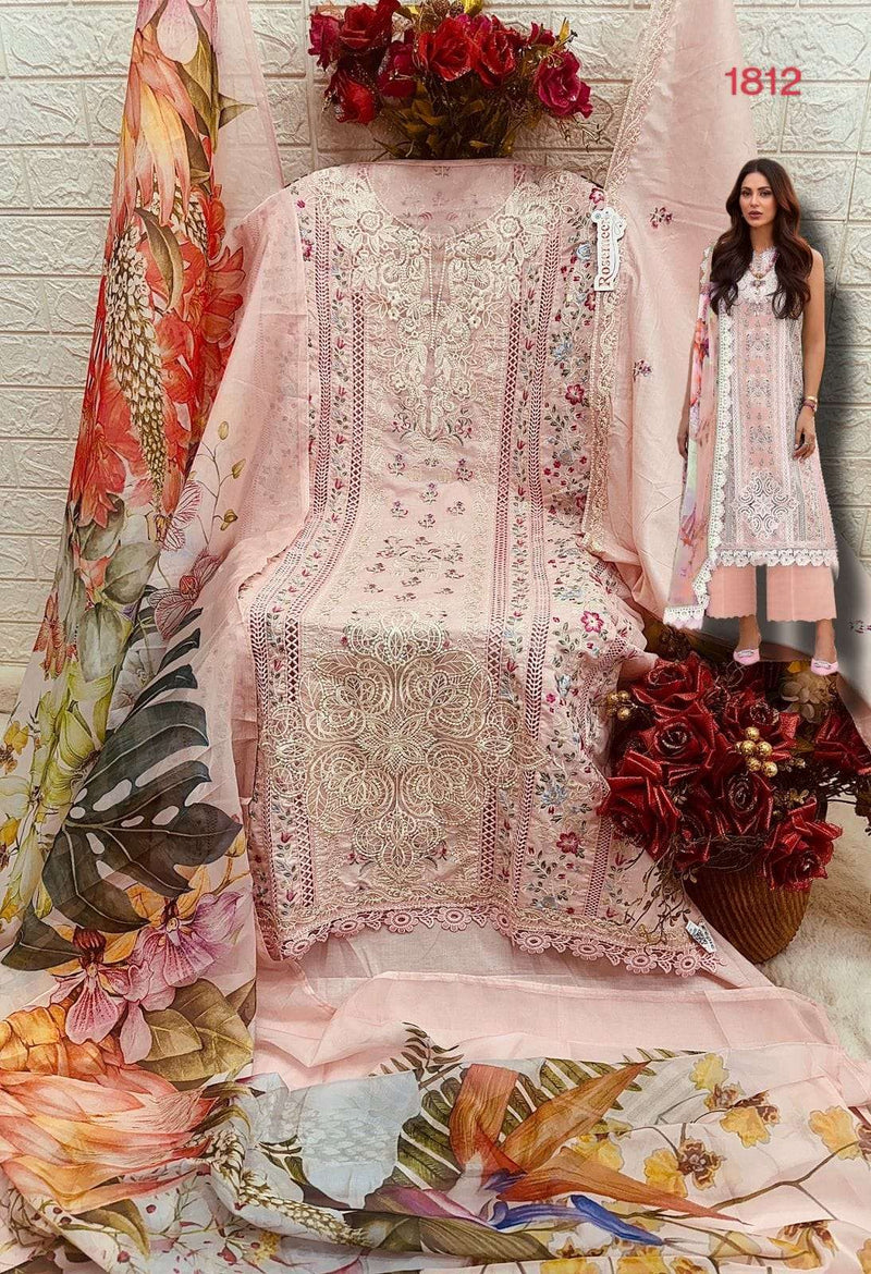 Fepic Rosemeen C 1812 Cotton Embroidered Digital Party Wear Salwar Suit