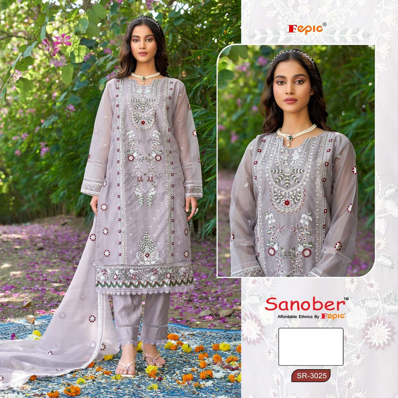 Fepic Sanober SR 3025 Organza Embroidered Designer Pakistani Suit