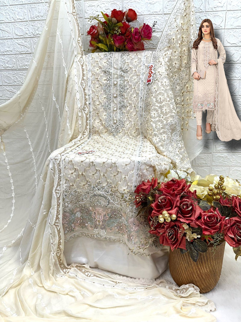 Fepic Suit C 1361 Georgette Embroidered Handwork Designer Salwar Suit