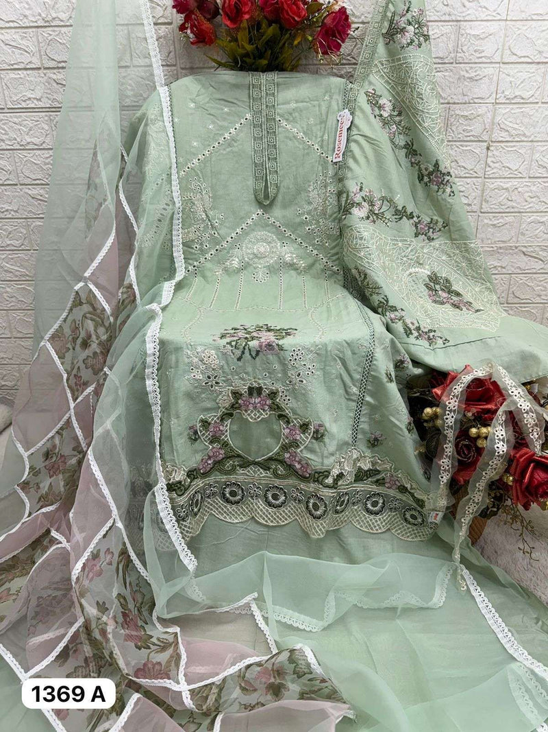 Fepic Suit Rosemeen C 1369 Pure Cotton Embroidered Pakistani Salwar Suit