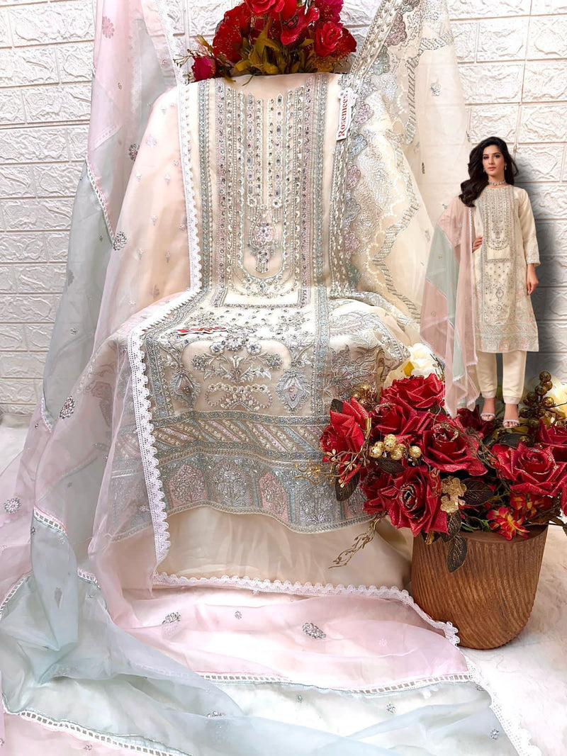 Fepic Suit Rosemeen C 1661 Organza Embroidered Handwork Salwar Suit