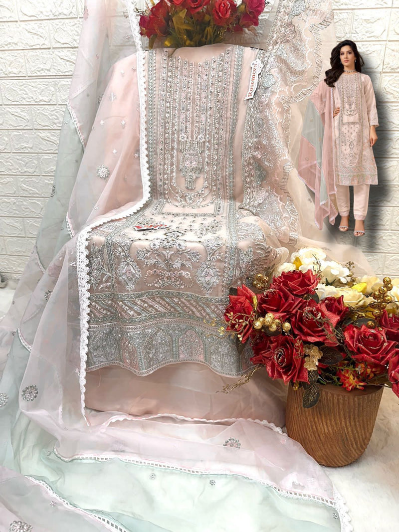 Fepic Suit Rosemeen C 1661 Organza Embroidered Handwork Salwar Suit