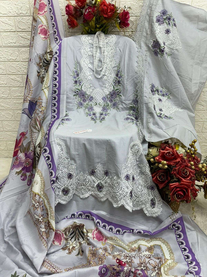 Fepic Suit Rosmeen C 1371 Pure Cotton Embroidered Pakistani Salwar Suit