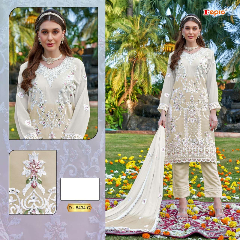Fepic Suits Rosemeen D 5434 Georgette Embroidered Pakistani Suit
