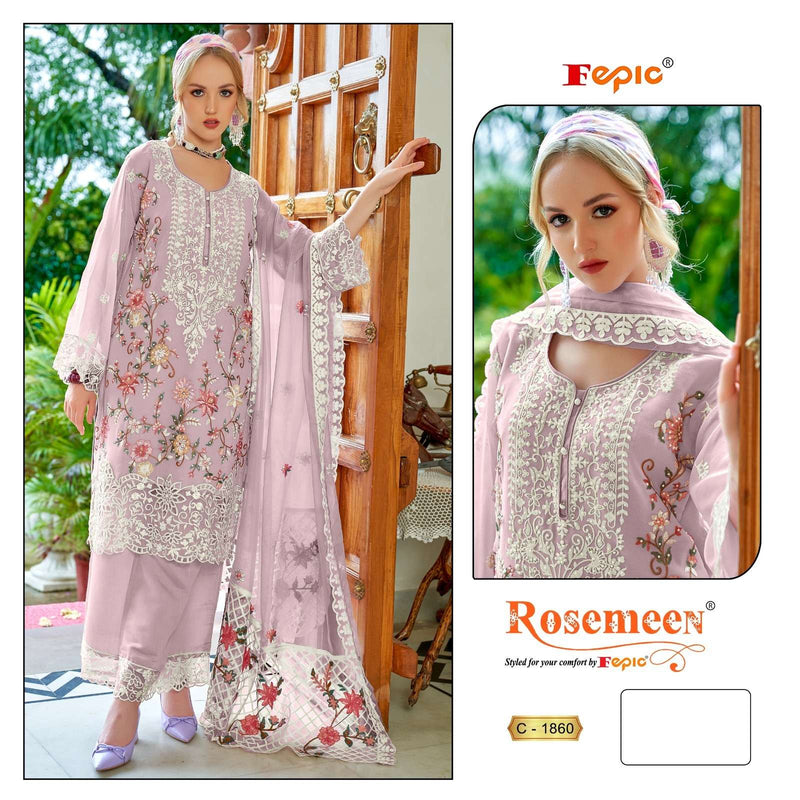 Fepic Rosemeen C 1860 Georgette Embroidered Pakistani Salwar Suit