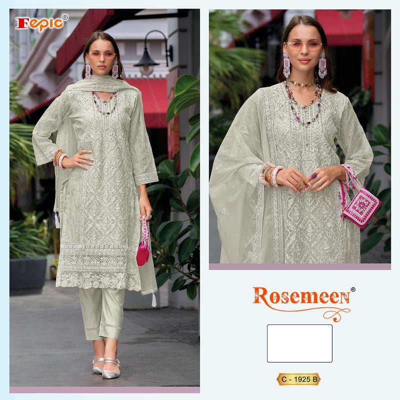 Fepic Suit C 1925 Organza Embroidered Fancy Pakistani Suit
