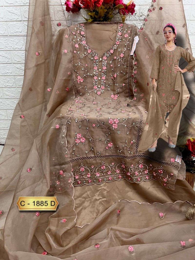 Fepic Suit Rosemeen C 1885 Organza Embroidered Pakistani Salwar Suit