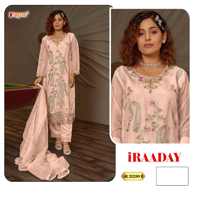 Fepic Suits iRaaday IR 21210 Organza Embroidered Pakistani Suit
