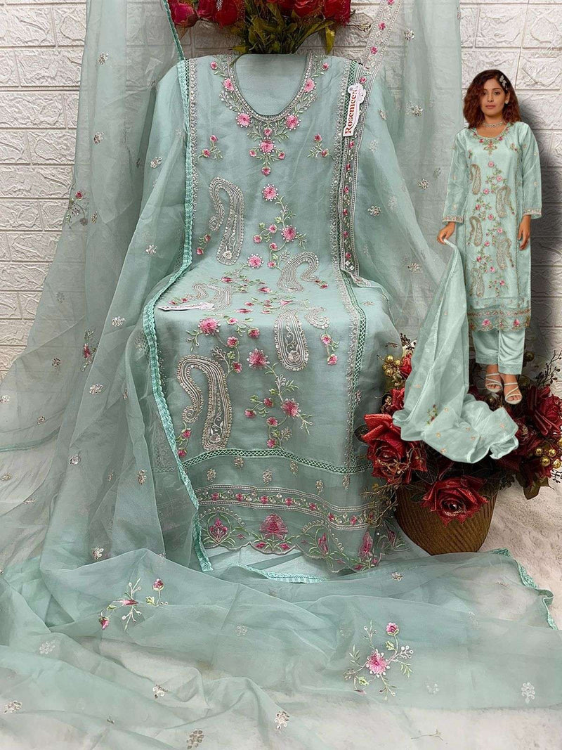 Fepic Suits iRaaday IR 21210 Organza Embroidered Pakistani Suit
