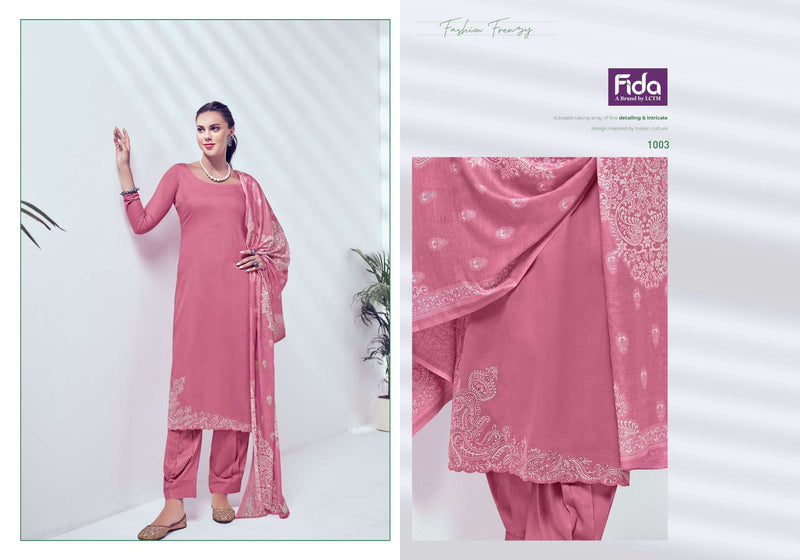 Fida Nyura Satin Cotton Solid With Premium Embroidery Designer Salwar Suit