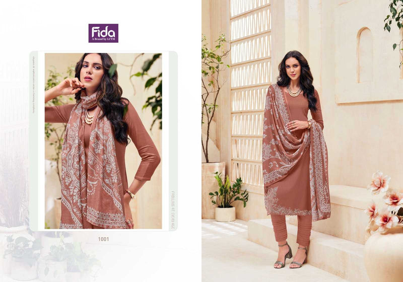 Fida Presents Avyana Satin Cotton With Heavy Embroidery Work Digital Printed Salwar Kameez